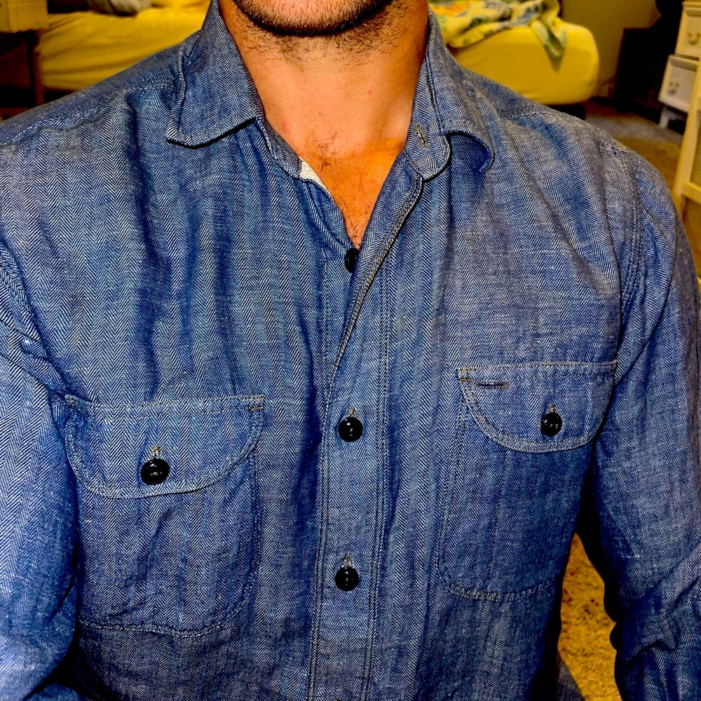 Lucky brand denim button down